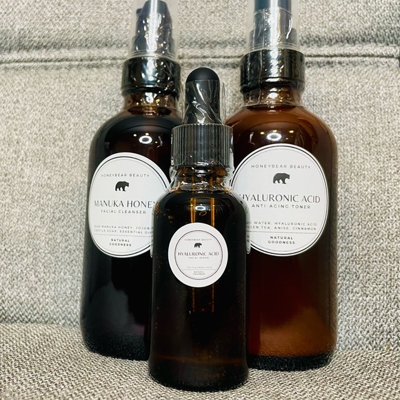 HoneyBear Beauty Hyaluronic Acid Facial Serum Gel - Anti-Aging & Hydrating - Picture 3 of 3